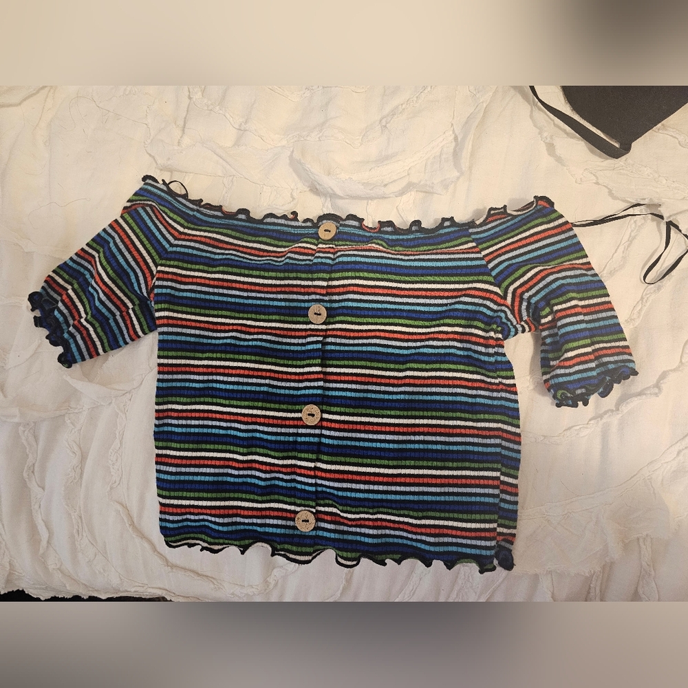 Stripped Crop Top
